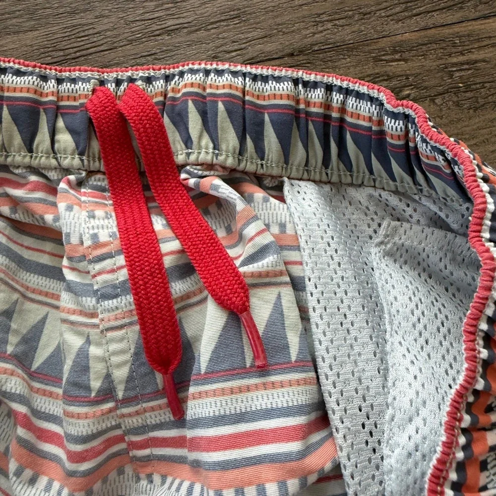 Patagonia Baggies Shorts‎ Womens Medium Geometric Southwestern Print Blue Orange